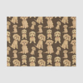 Dog Pattern Brown labradoodle goldendoodle Seidenpapier (Vorderseite)