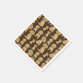 Dog Pattern Brown labradoodle goldendoodle Serviette (Ecke)