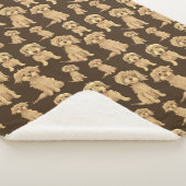 Dog Pattern Brown labradoodle goldendoodle Sherpadecke (3/4)