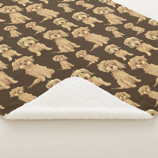 Dog Pattern Brown labradoodle goldendoodle Sherpadecke (3/4)