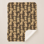 Dog Pattern Brown labradoodle goldendoodle Sherpadecke (Vorderseite)