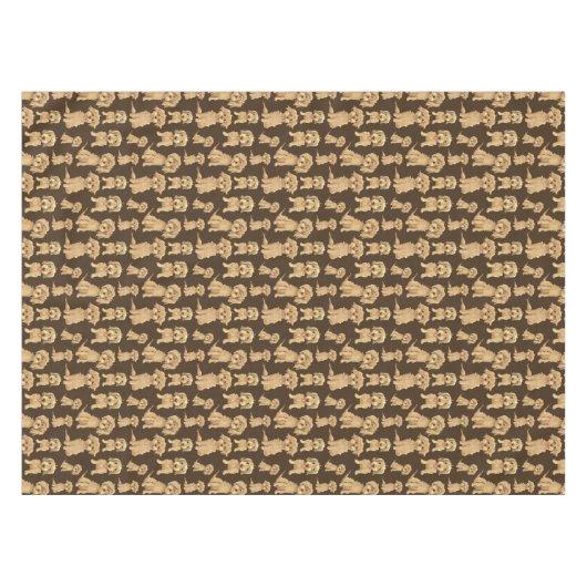 Dog Pattern Brown labradoodle goldendoodle Tischdecke (Vorderseite (Horizontal))