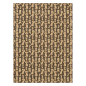 Dog Pattern Brown labradoodle goldendoodle Tischdecke (Vorderseite)