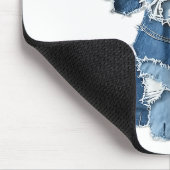 Dog Pattern Denim Patchwork Art Mousepad (Ecke)