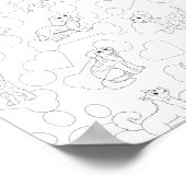 Dog Pattern Kids Coloring Poster (Ecke)