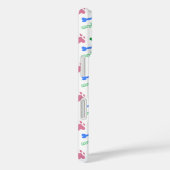 Dog Paw Bones Hearts Woof Pattern Pink Green Blue Case-Mate iPhone Hülle (Rückseite / Rechts)