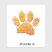 Dog Paw Burlap Age Print Aufkleber (Blatt)