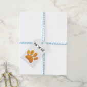 Dog Paw Burlap Age Print Geschenkanhänger (Mit Garn)