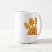 Dog Paw Burlap Age Print Kaffeetasse (VorderseiteRechts)