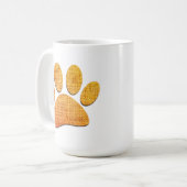Dog Paw Burlap Age Print Kaffeetasse (Vorderseite Links)