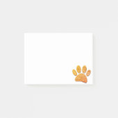 Dog Paw Burlap Age Print Post-it Klebezettel (Vorderseite)