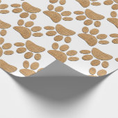 Dog Paw Burlap Print Geschenkpapier (Ecke)