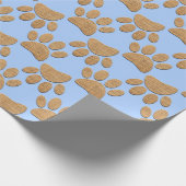 Dog Paw Burlap Print Geschenkpapier (Ecke)