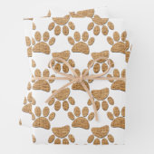 Dog Paw Burlap Print Geschenkpapier Set (Beispiel)