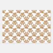 Dog Paw Burlap Print Geschenkpapier Set (Vorderseite)