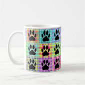Dog Paw Cartoon Muster Quilt Kaffee Tasse (Links)