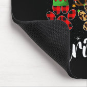 Dog Paw Christmas Elf Reindeer Santa Puppy Dog Lov Mousepad (Ecke)
