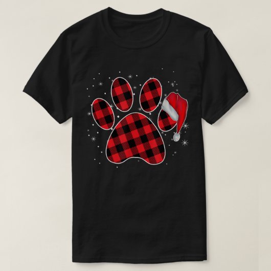 Dog Paw Christmas Pajamas For Family Matching Outf T-Shirt (Design vorne)