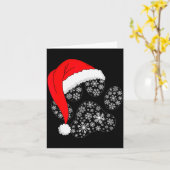 Dog Paw Christmas Santa Hat Funny Puppy Dog Lover Karte (Gelbe Blume)