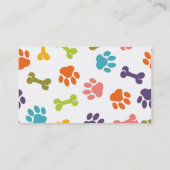 Dog Paw Cooles Niedliches Girly Animal Fashion Mus Visitenkarte (Rückseite)