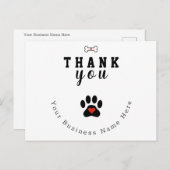 Dog Paw Custom Danke Karte (Vorne/Hinten)
