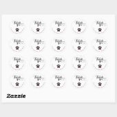 Dog Paw Custom Danke Stickers (Blatt)