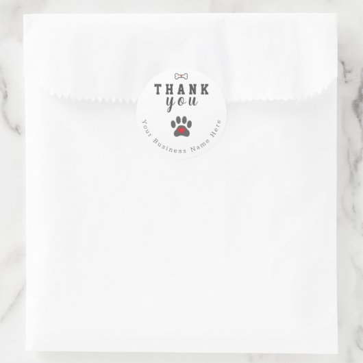 Dog Paw Custom Danke Stickers (Tasche)