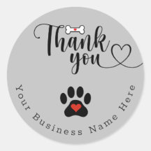 Dog Paw Custom Danke Stickers