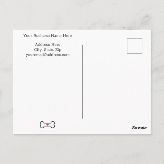 Dog Paw Custom Vielen Dank Postkarte (Rückseite)