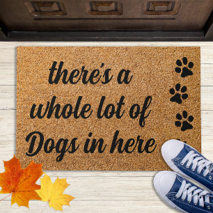Dog Paw Doormat - Es gibt viele Hunde hier Fußmatte