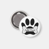 Dog Paw Druck und Knochen Magnet (Vorderseite/Rückseite)