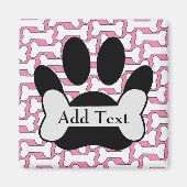 Dog Paw Druck und Knochen Magnet (Vorne)