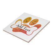 Dog Paw Druck und Knochen mit Textur benutzerdefin Fliese (Seite)