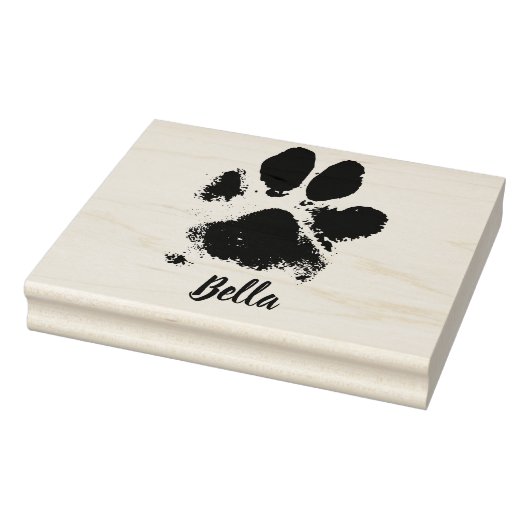 Dog Paw Drucken Personalisierter Pet Name und Eind Gummistempel (Stempel)