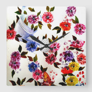 DOG PAW DRUCKEN WATERING KANN QUADRATISCHE WANDUHR