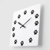 DOG PAW-DRUCKER UM DEN CLOCK - KLICKEN QUADRATISCHE WANDUHR (Winkel)