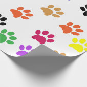 Dog Paw Druckfarbmuster Geschenkpapier (Ecke)