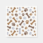 Dog Paw Druckmuster Serviette (Vorderseite)