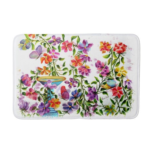 DOG PAW DRUCKT BIRD BATH BADEMATTE (Vorderseite)