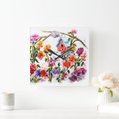 DOG PAW DRUCKT BIRD HOUSE QUADRATISCHE WANDUHR (Zuhause)