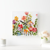 DOG PAW DRUCKT BLUMENGARTENZENTRUM QUADRATISCHE WANDUHR (Zuhause)