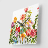 DOG PAW DRUCKT BLUMENGARTENZENTRUM QUADRATISCHE WANDUHR (Winkel)