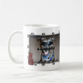 Dog Paw druckt Foto Frame Kaffeetasse (Links)