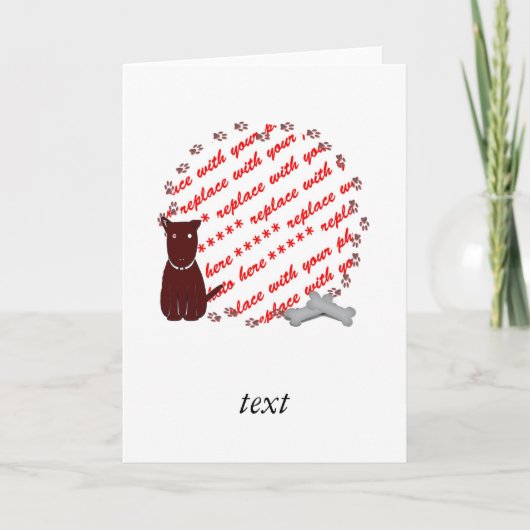 Dog Paw druckt Foto Frame Karte (Vorderseite)