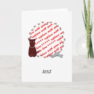 Dog Paw druckt Foto Frame Karte