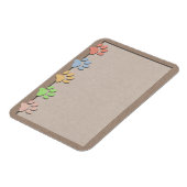 Dog Paw druckt Imitate Kraft Papier Textur Magnet (Linke Seite)