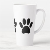 Dog Paw druckt in Schwarz-Kaffee-Tasse Milchtasse (Rechts)