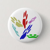 Dog Paw druckt mit Polka Dots Button (Vorderseite)