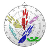 Dog Paw druckt mit Polka Dots Dartscheibe (vorne)