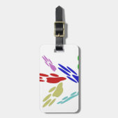 Dog Paw druckt mit Polka Dots Gepäckanhänger (Vorderseite vertikal)